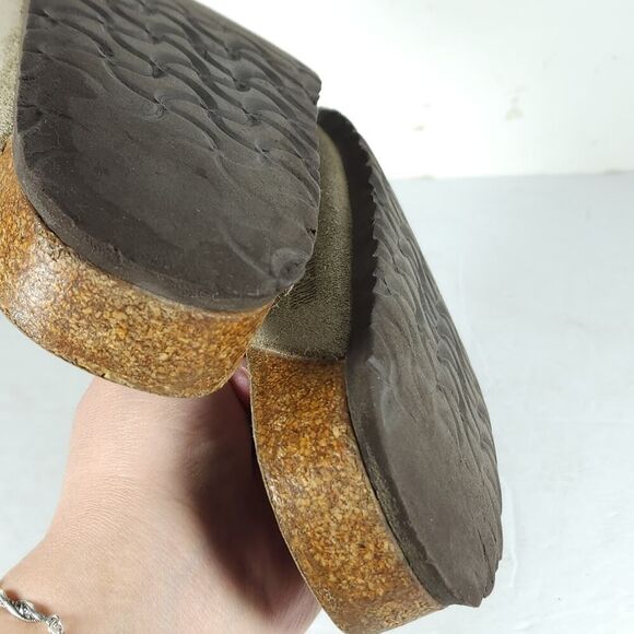BIRKENSTOCK Women's Arizona US8 EU39 Taupe Suede SoftFB Slide Sandals - Picture 15 of 16